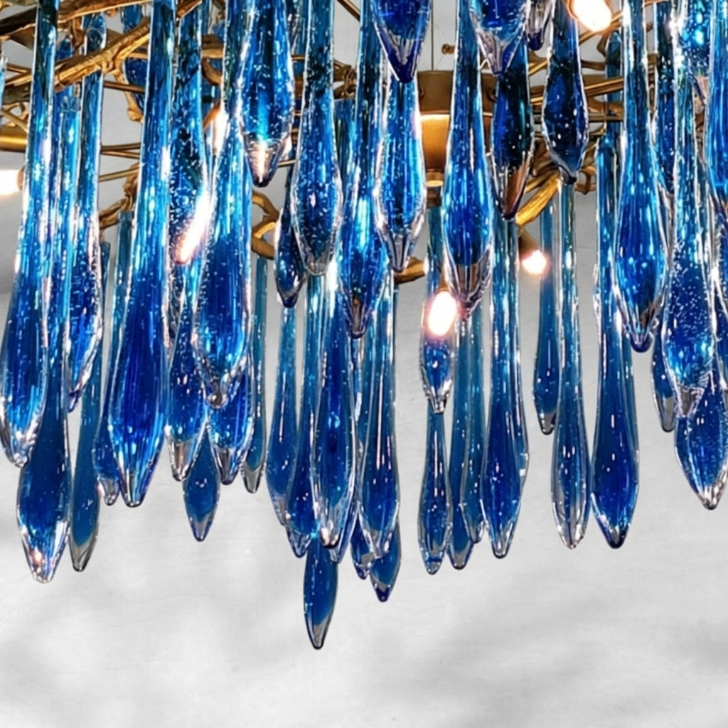 Luster Gaze Veridian Branch Glaze Chandelier - Background Shot