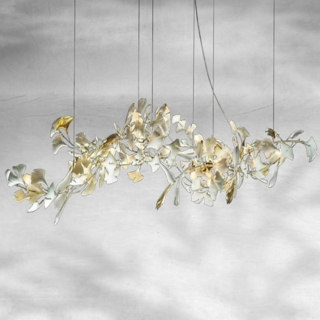 Luster Gaze Ginkgo Canopy Porcelain Chandelier - Background Shot