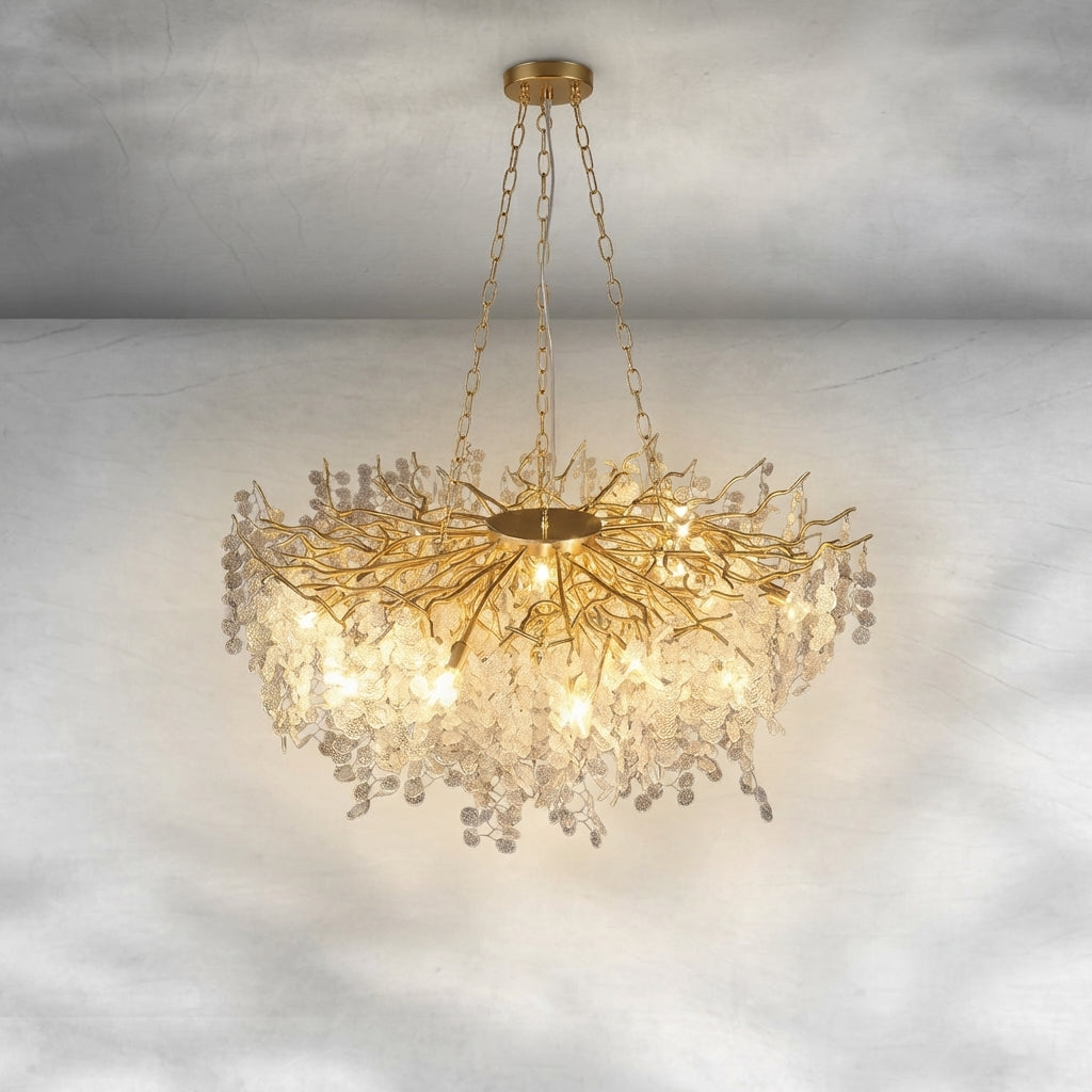 Luster Gaze Verdant Canopy Crystal Chandelier - Background Shot