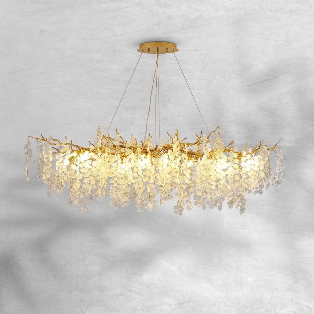 Luster Gaze Verdant Canopy Crystal Chandelier - Background Shot