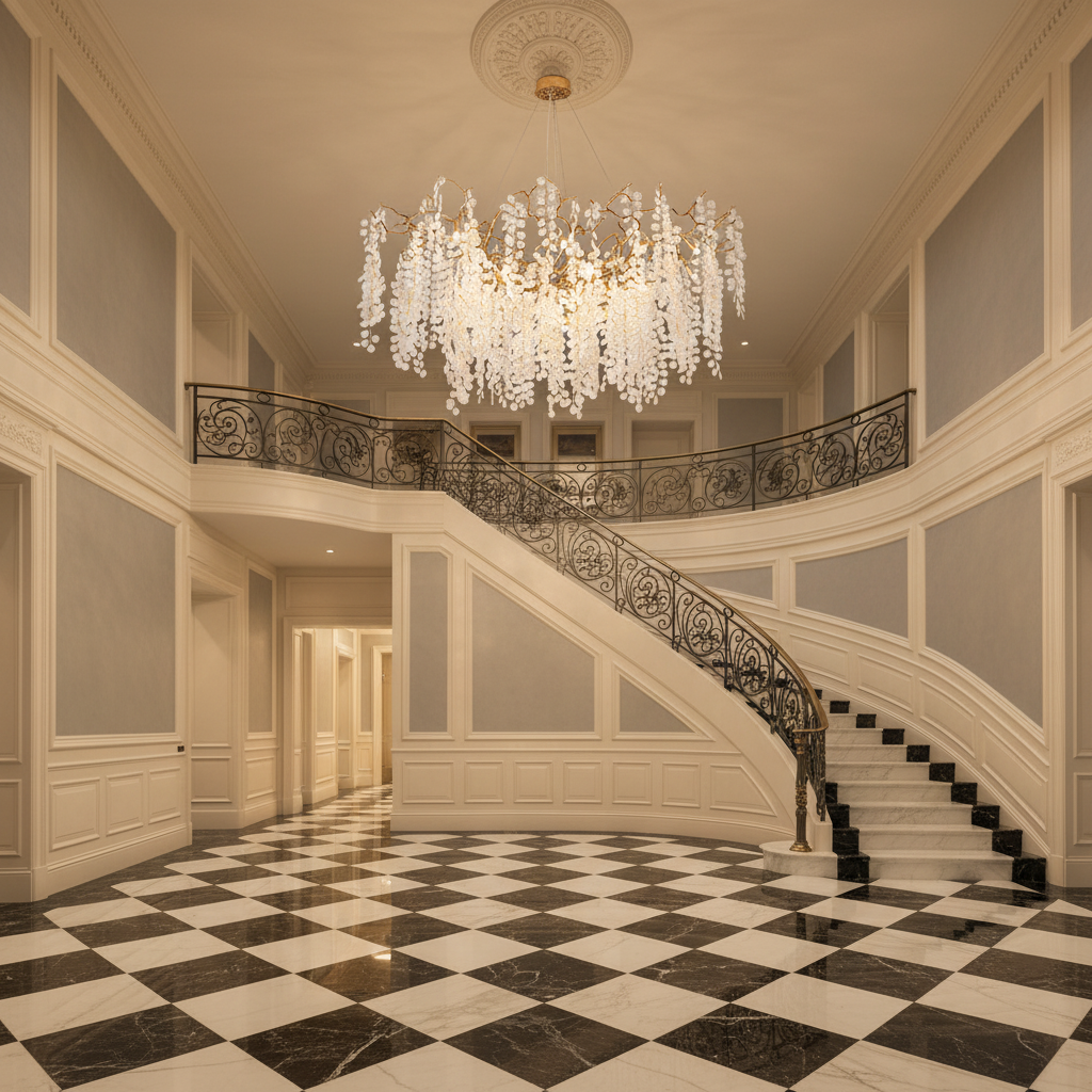 Luster Gaze Thirza Branch Crystal Dining Room Chandelier - grand American estate foyer