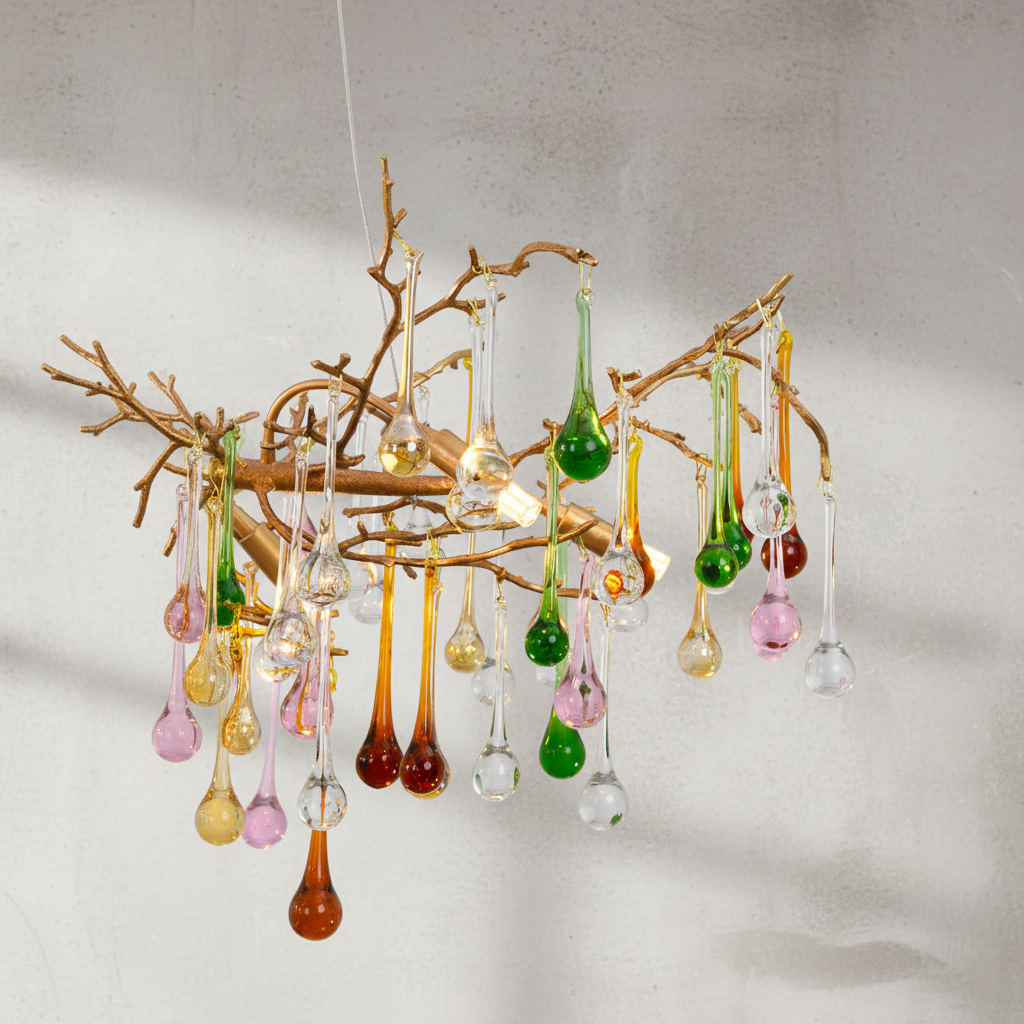 Luster Gaze Veridian Bloom Linear Branch Chandelier - Background Shot