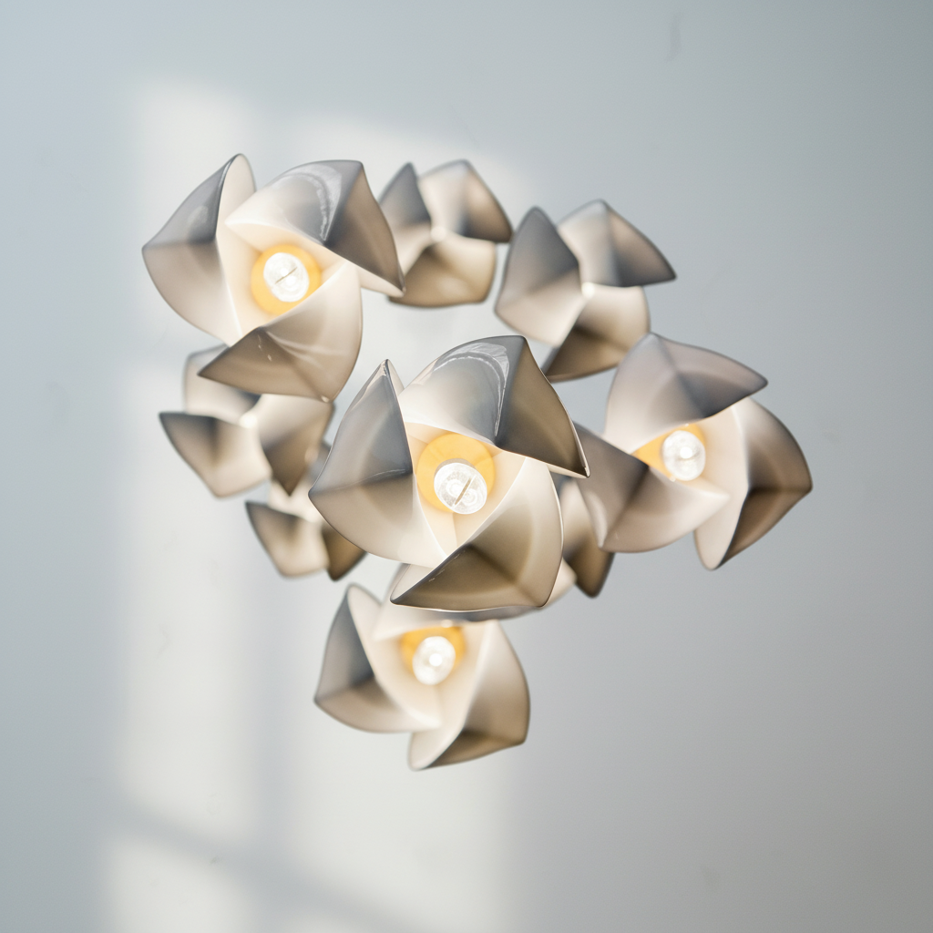 Luster Gaze Verdant Bloom Porcelain Chandelier - Background Shot