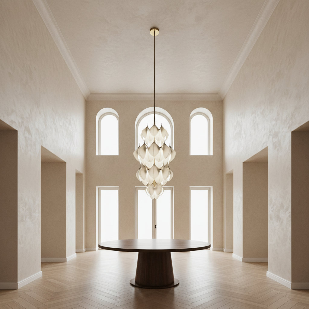 Luster Gaze Verdant Bloom Porcelain Chandelier - Background Shot