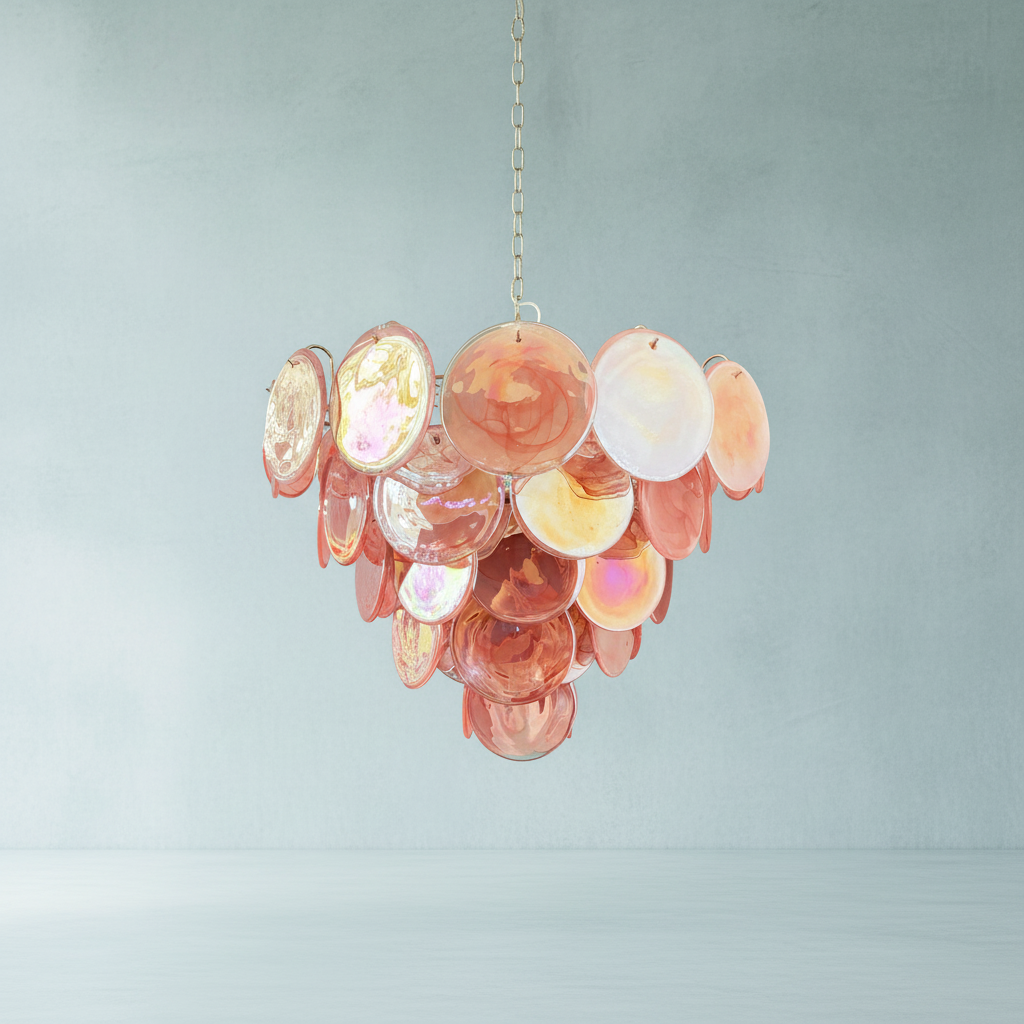 Luster Gaze Rose Alabaster Grand Chandelier - Background Shot
