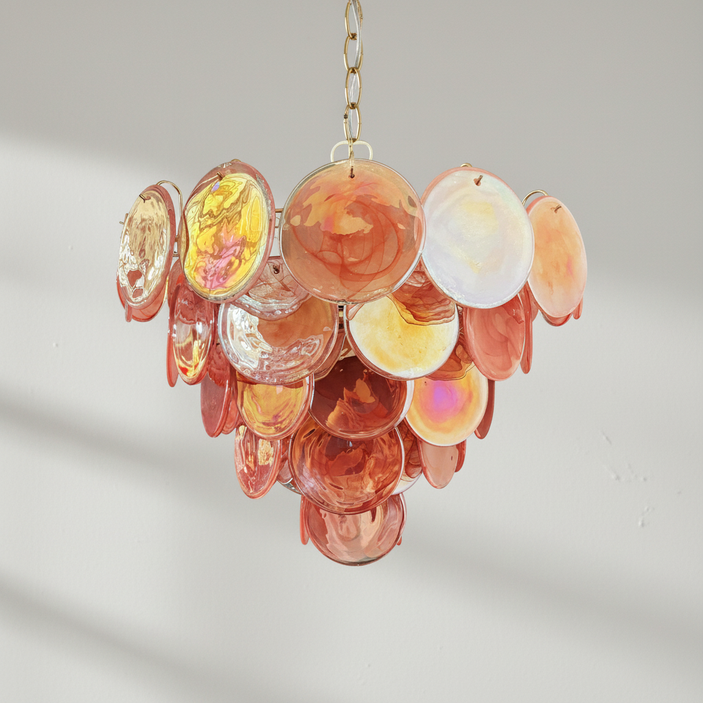 Luster Gaze Rose Alabaster Grand Chandelier - Background Shot