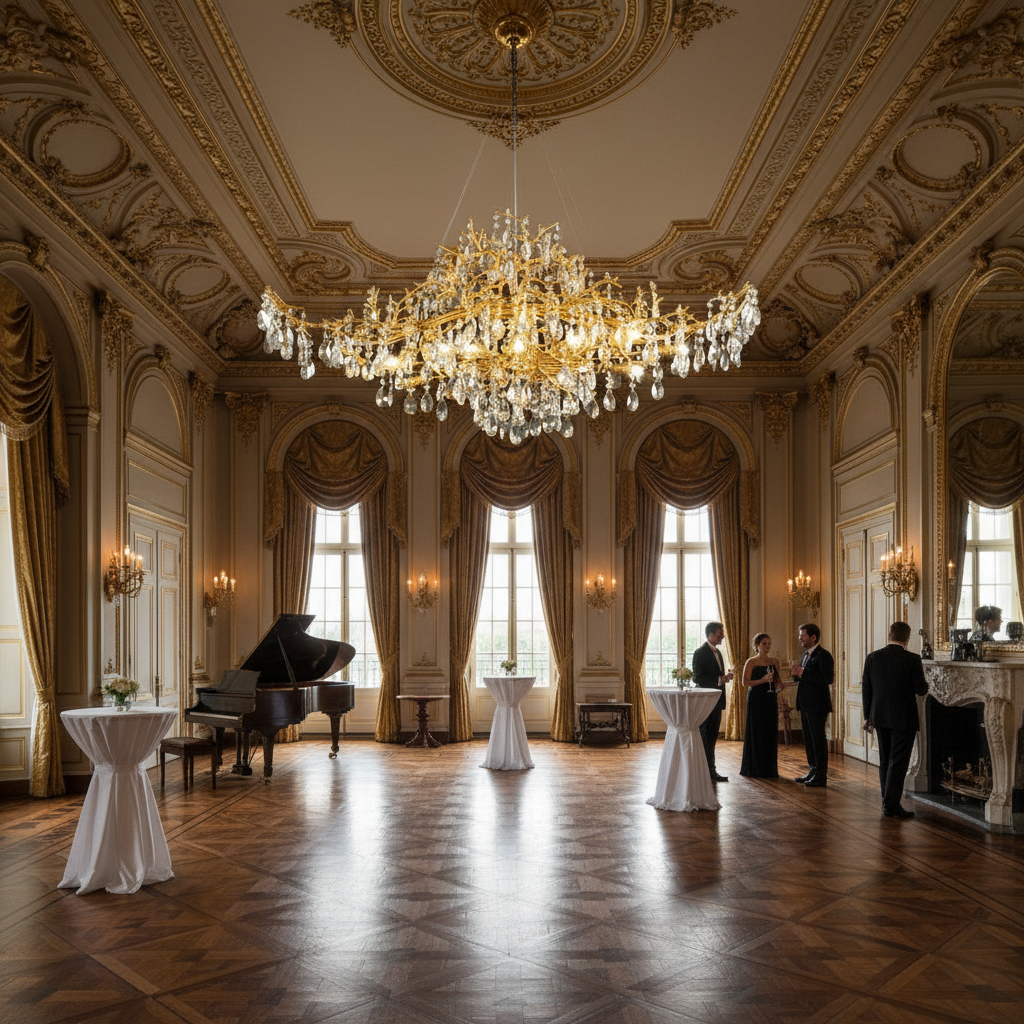 Luster Gaze Gilded Branch Crystal Chandelier - American ballroom or formal entertaining space