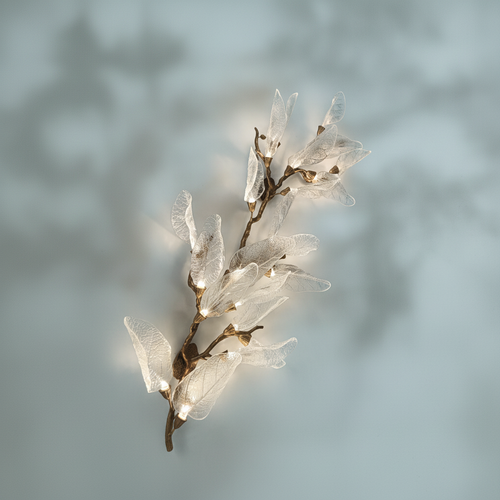 Luster Gaze Verdant Petal Resin Chandelier - Background Shot