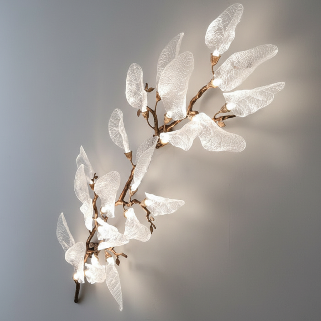Luster Gaze Verdant Petal Resin Chandelier - Background Shot