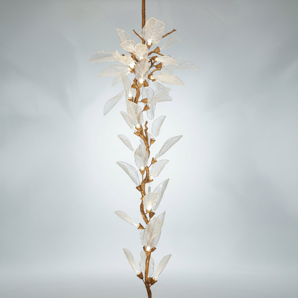 Luster Gaze Verdant Petal Resin Chandelier - Background Shot
