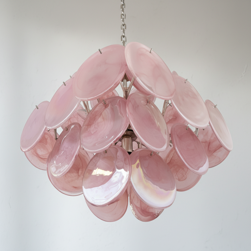 Luster Gaze Roseate Bloom 36-Disk Chandelier - Background Shot