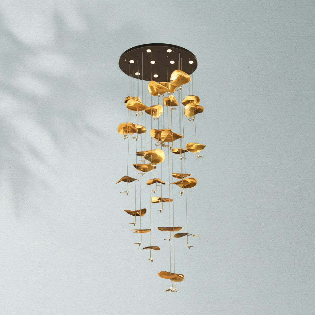 Luster Gaze Veridian Bloom Multi-Light Chandelier - Background Shot