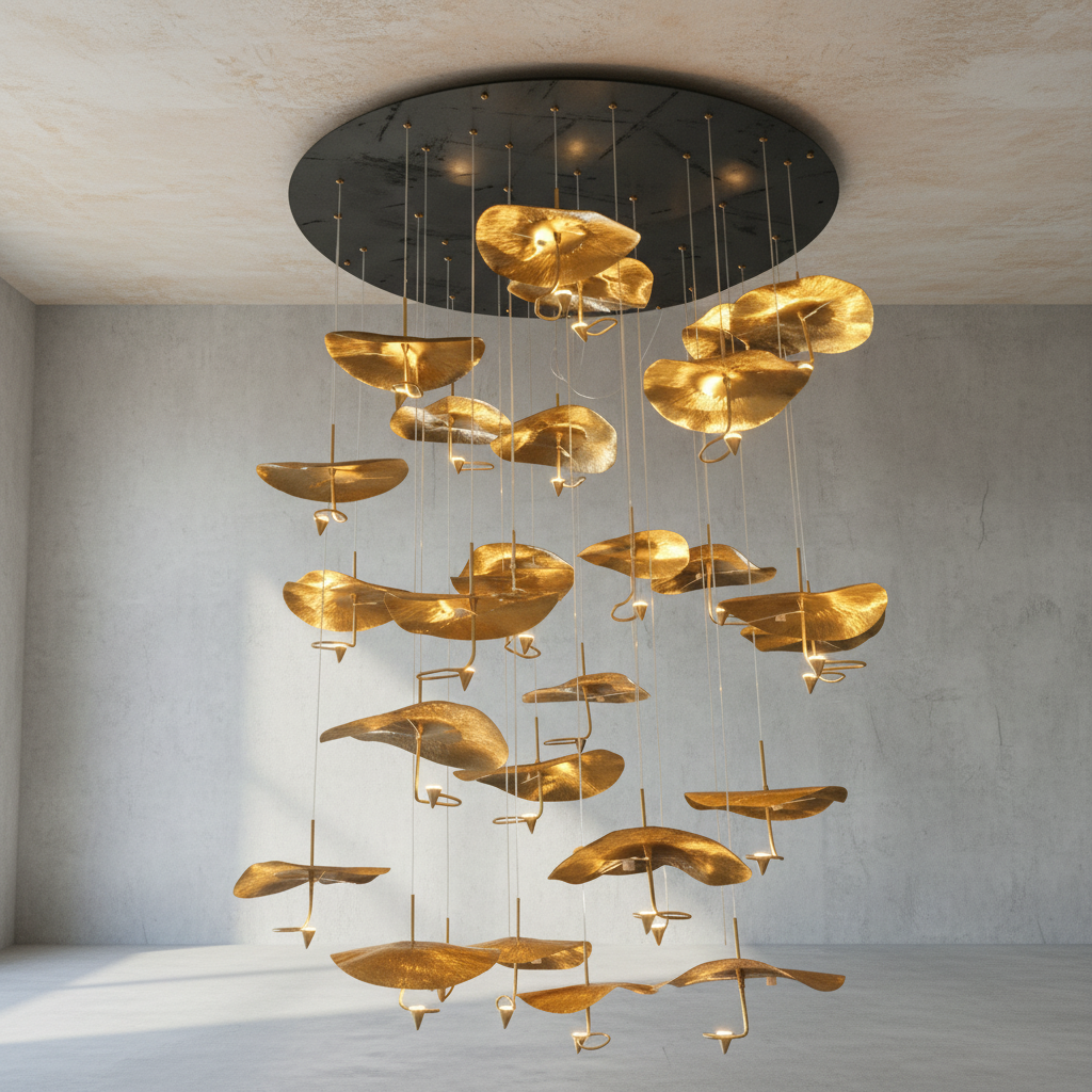 Luster Gaze Veridian Bloom Multi-Light Chandelier - Background Shot