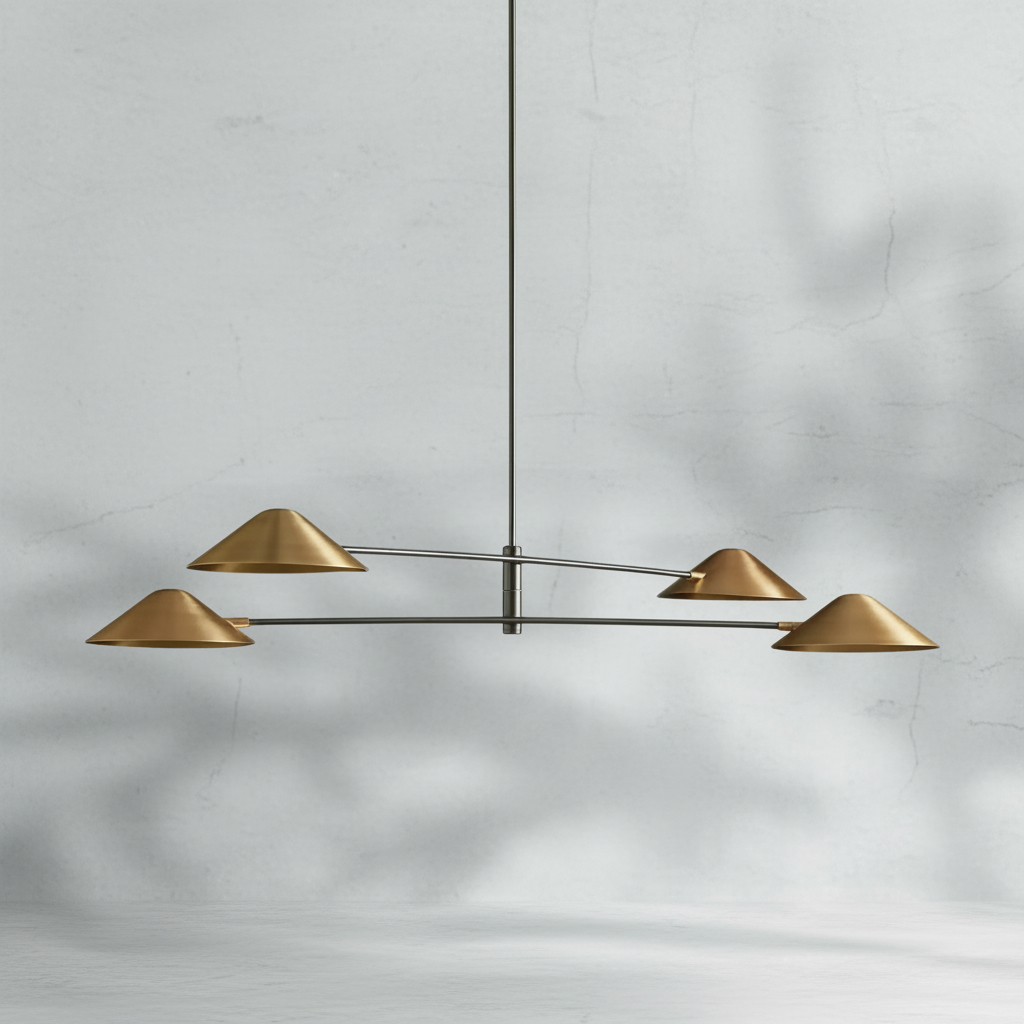 Luster Gaze Aura Grandeur 4-Light Linear Chandelier - Background Shot