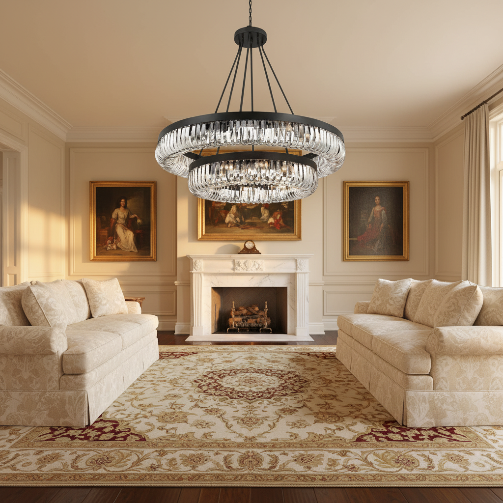 Luster Gaze Alice 2-Tier 26 Light Chandelier 42” - Scene
