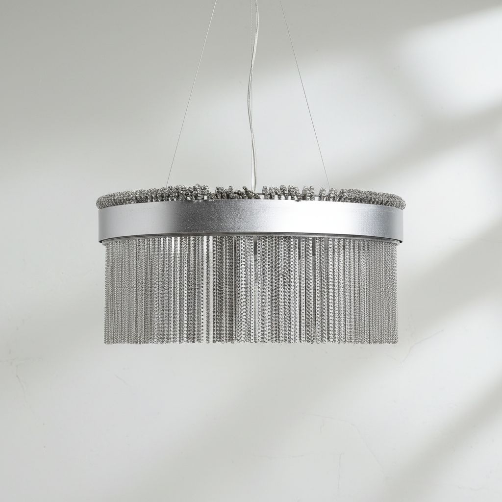 Luster Gaze Radiant Cascade Round Chandelier - Background Shot