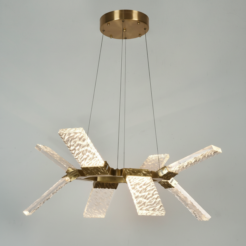 Luster Gaze Radiant Crest Round Wave Chandelier - Background Shot