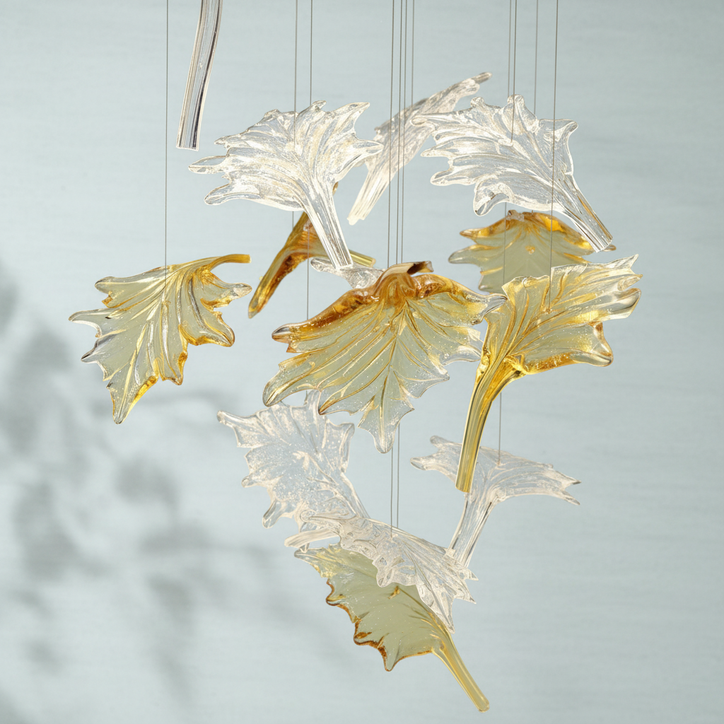 Luster Gaze Verdant Canopy Art Glass Chandelier - Background Shot