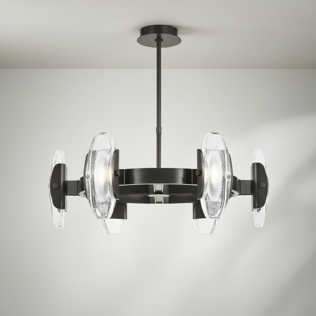 Luster Gaze Aute Led Round Chandelier 30″ - Studio Shot