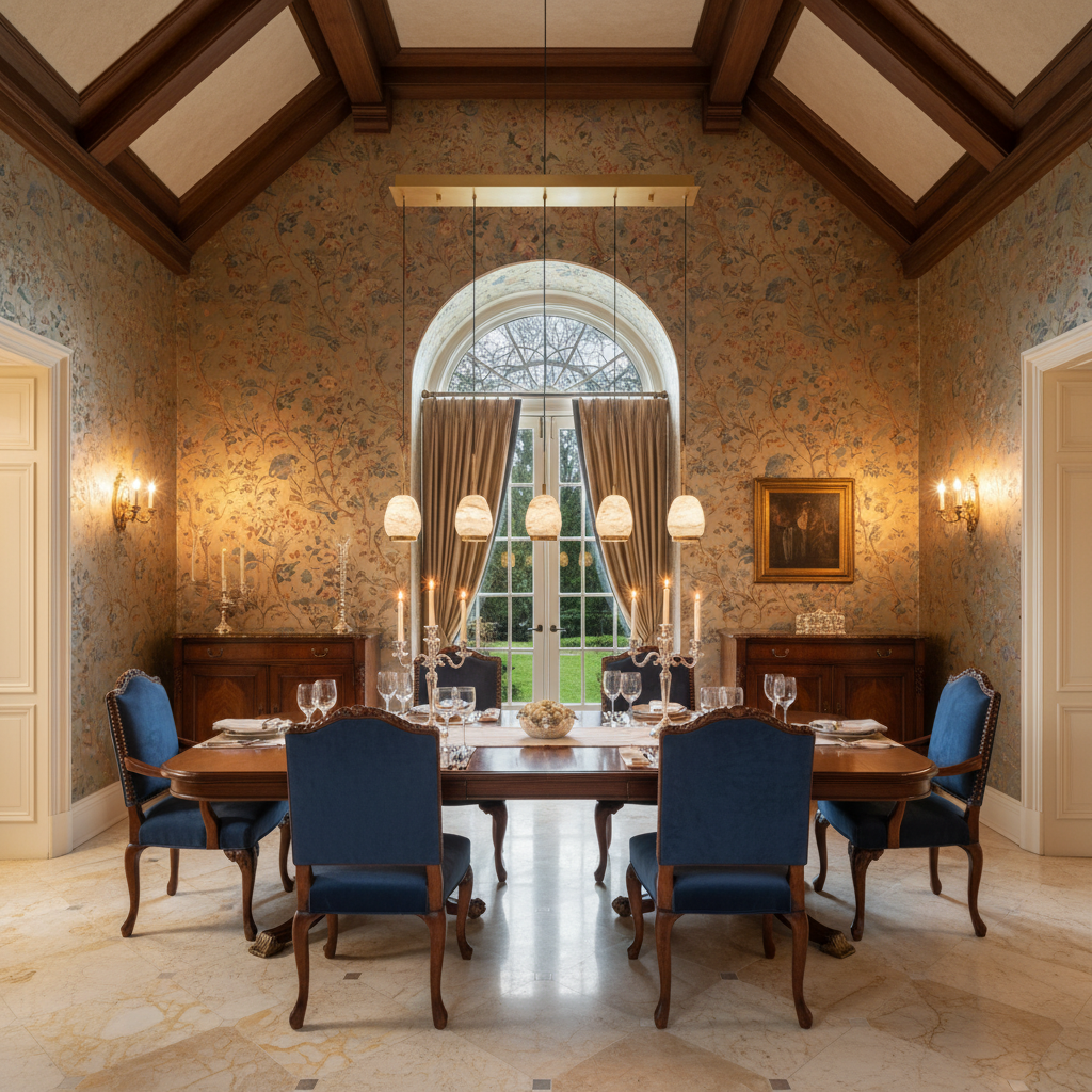 Luster Gaze Alabaster Aura Linear LED Chandelier - formal American dining room