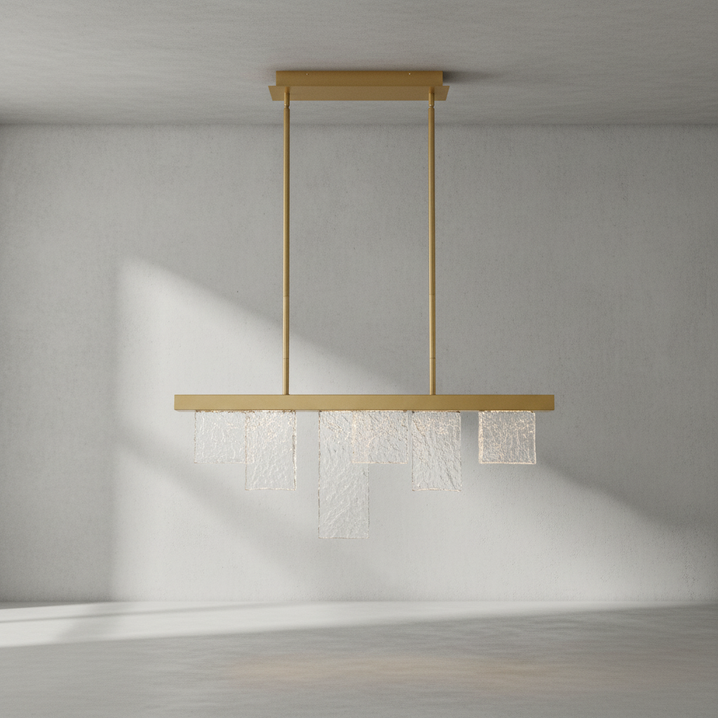 Luster Gaze Aura Stream Linear LED Chandelier - Background Shot