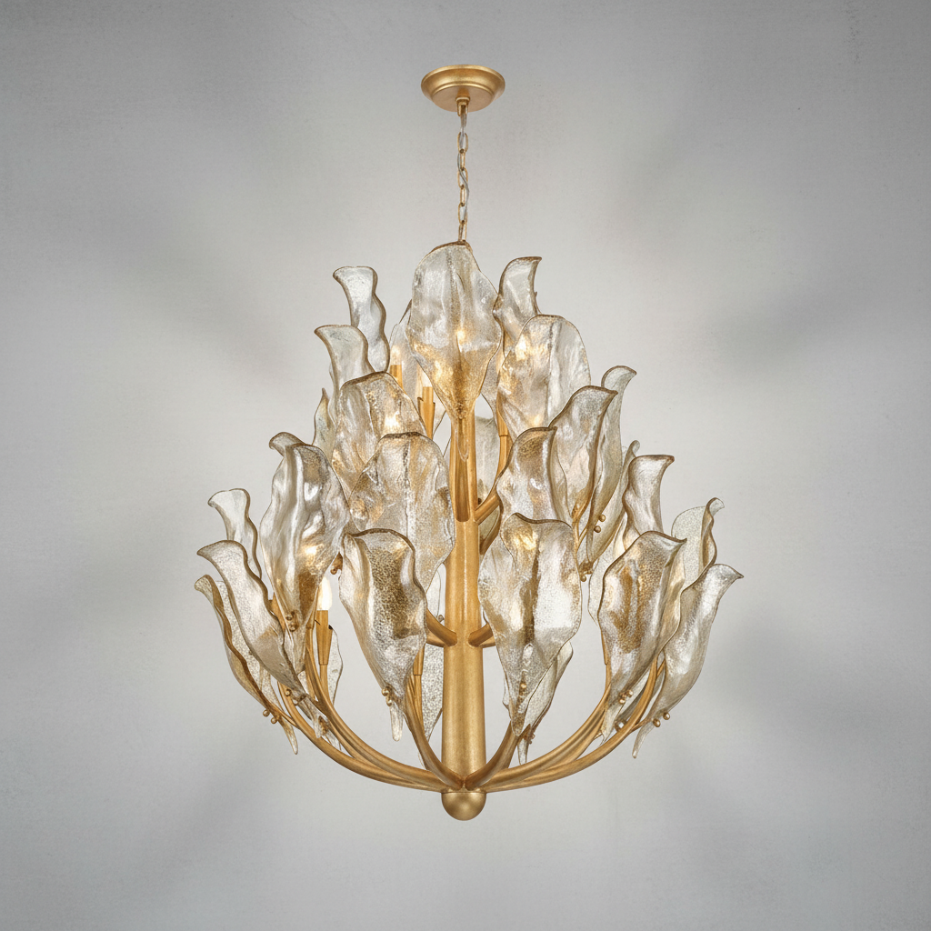 Luster Gaze Aura Grandeur Round Chandelier - Background Shot