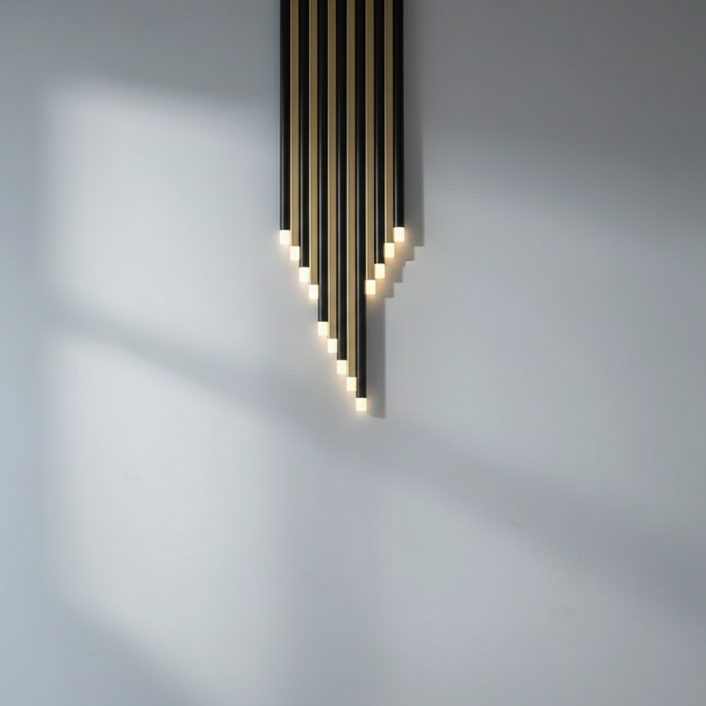Luster Gaze Radiant Spire Round LED Chandelier - Background Shot