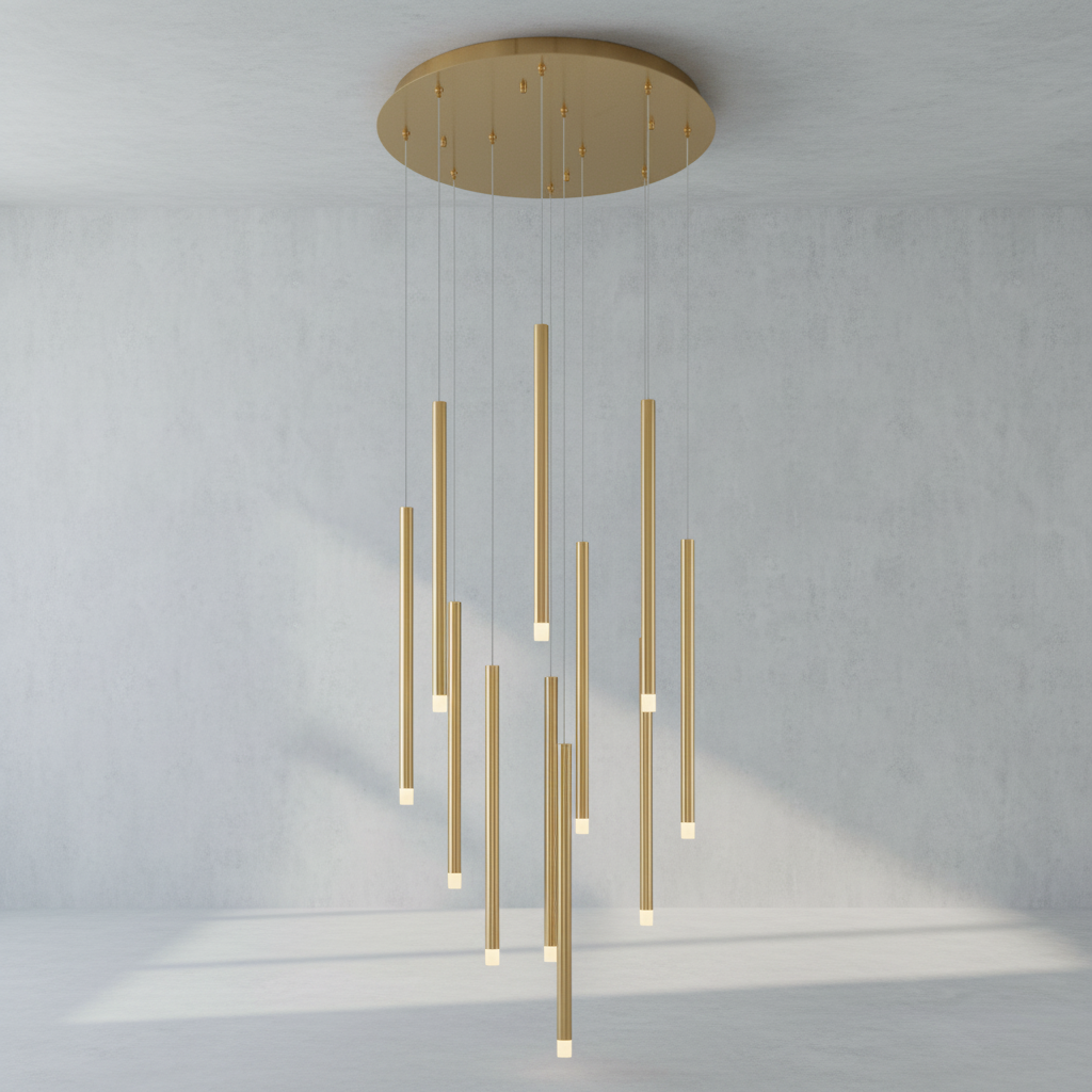 Luster Gaze Monna Lights Round LED Chandelier - Studio Shot