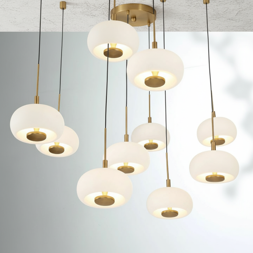 Luster Gaze AuraSphere 19-Light Round Chandelier - Background Shot