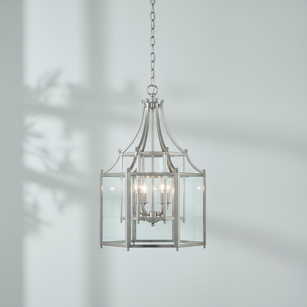 Luster Gaze Alabaster Bloom Linear LED Chandelier - Background Shot