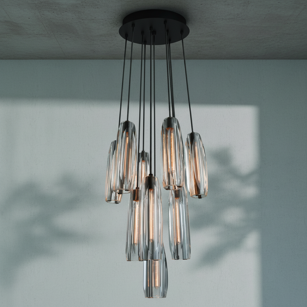 Luster Gaze Aura Grandeur 10-Light Round Chandelier - Background Shot