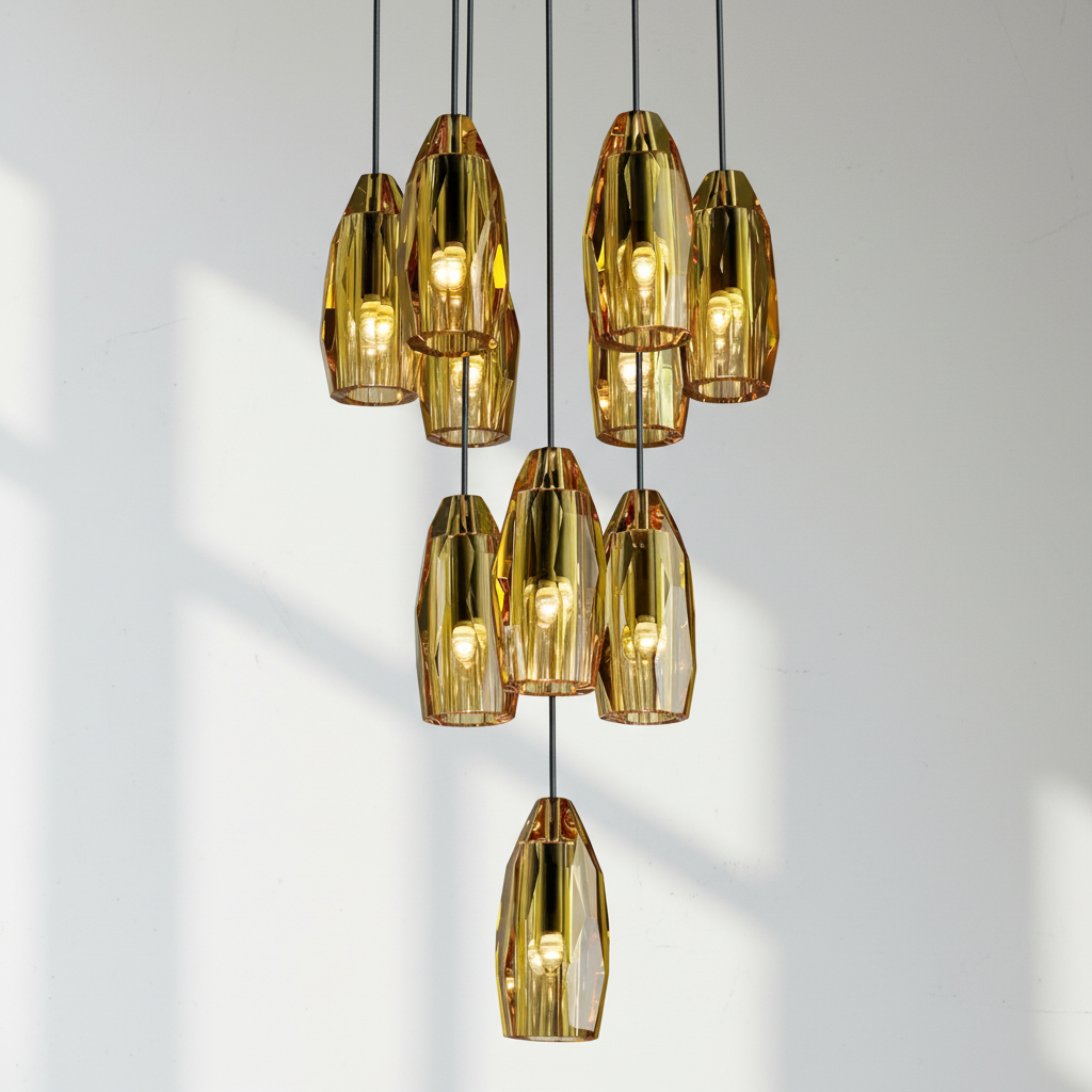 Luster Gaze Radiant Aura Circular Chandelier - Background Shot