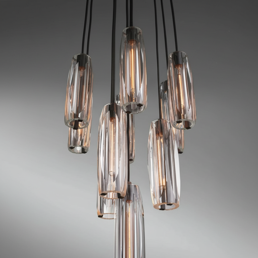 Luster Gaze Aura Grandeur 10-Light Round Chandelier - Background Shot