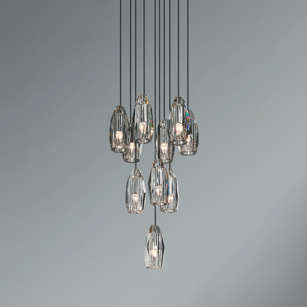 Luster Gaze Radiant Aura Circular Chandelier - Background Shot