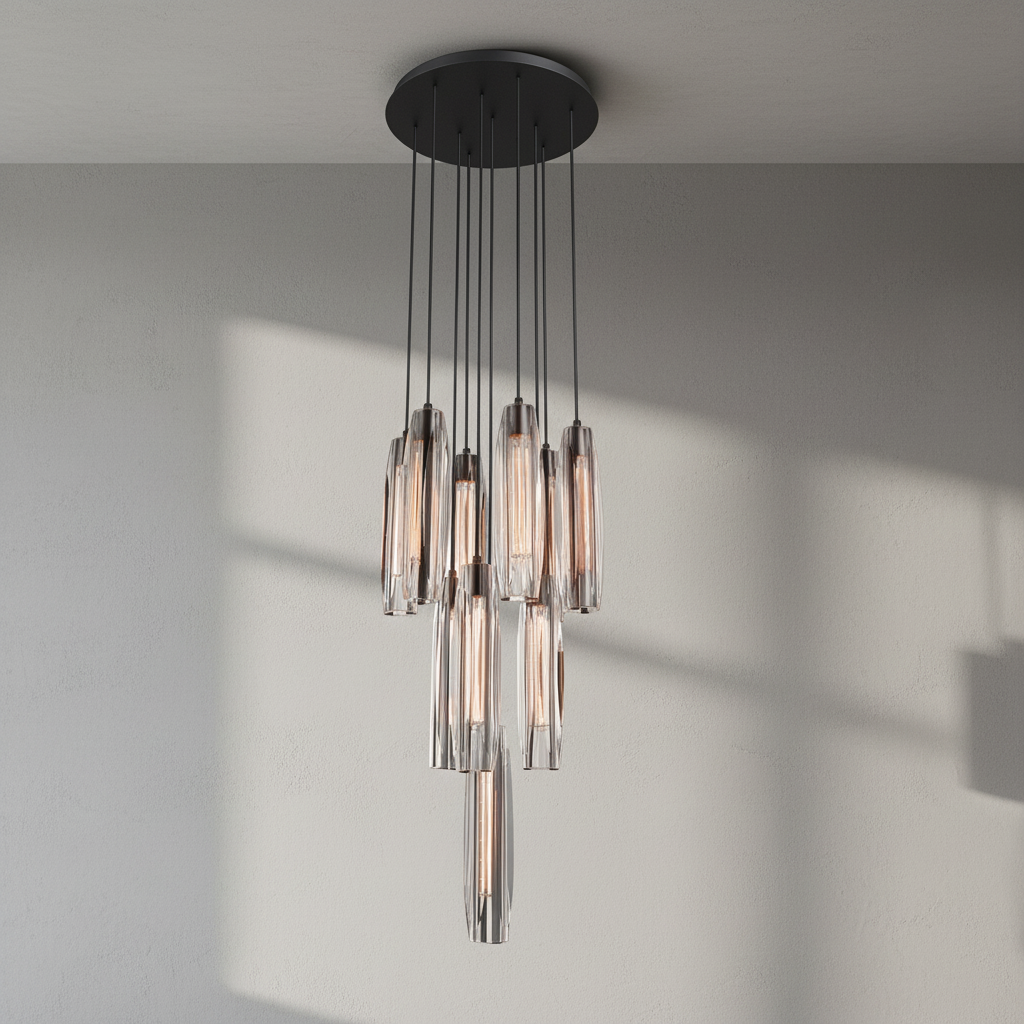 Luster Gaze Aura Grandeur 10-Light Round Chandelier - Background Shot