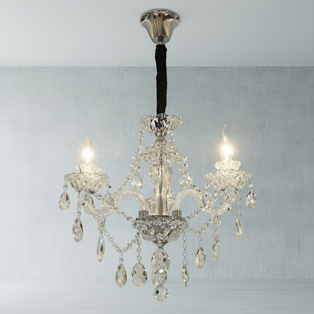 Luster Gaze Heirloom Crystal Candle Chandelier - Background Shot