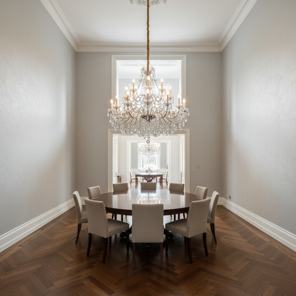 Luster Gaze Heirloom Crystal Candle Chandelier - Background Shot
