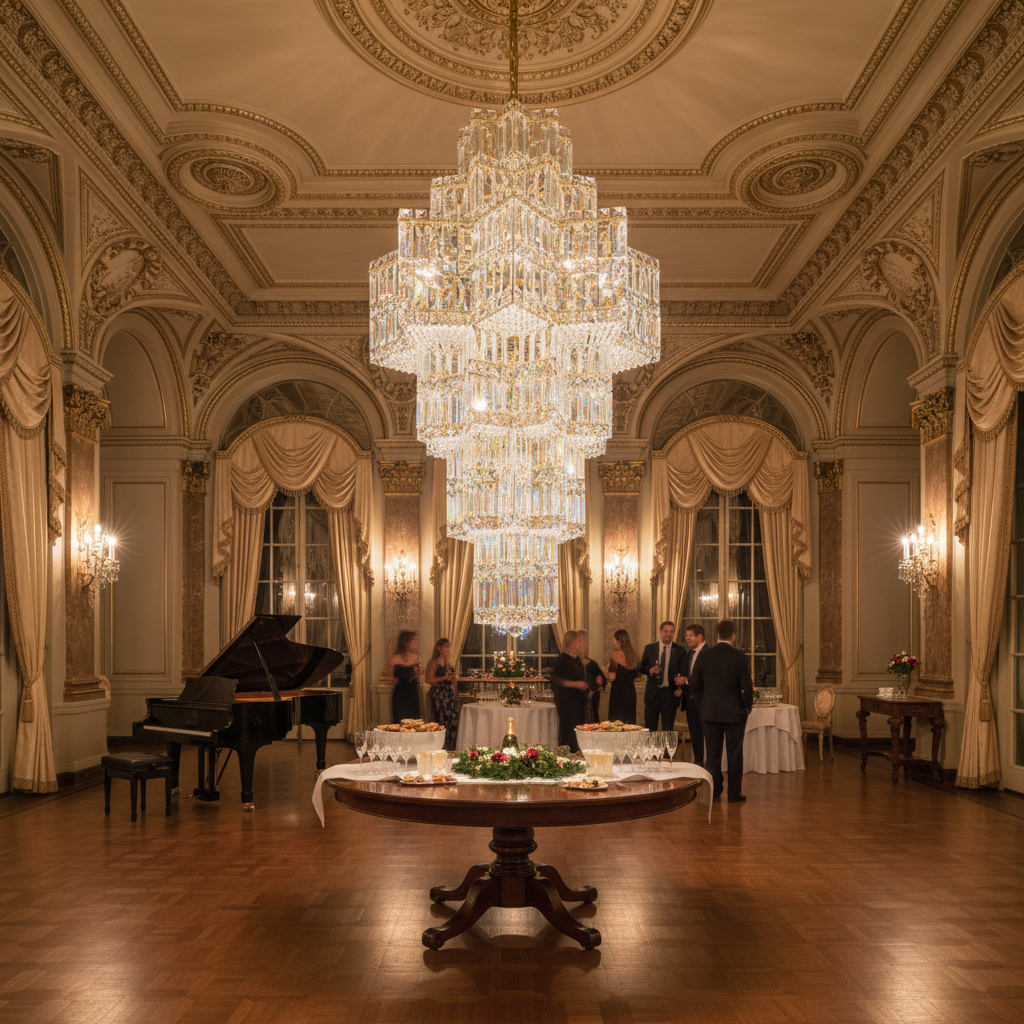 Luster Gaze Celestial Radiance Chandelier - American ballroom or formal entertaining space