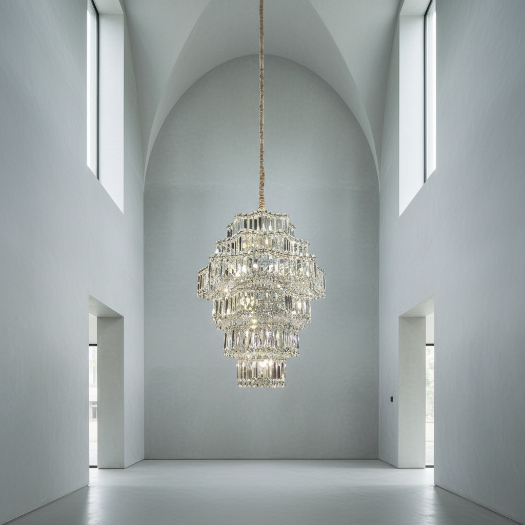 Luster Gaze Grand Plaza Multi-Tier Crystal Chandelier - Background Shot