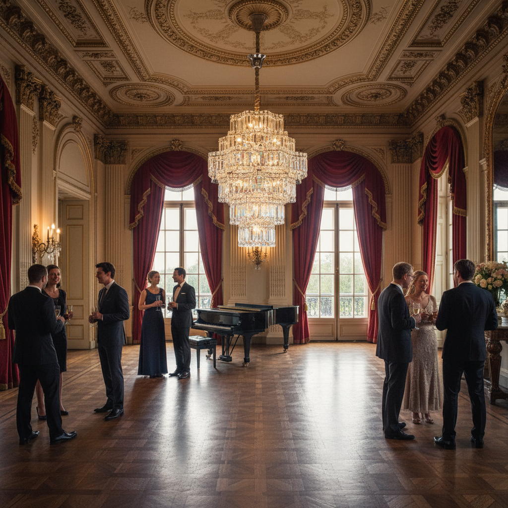 Luster Gaze Grand Plaza Multi-Tier Crystal Chandelier - American ballroom or formal entertaining space