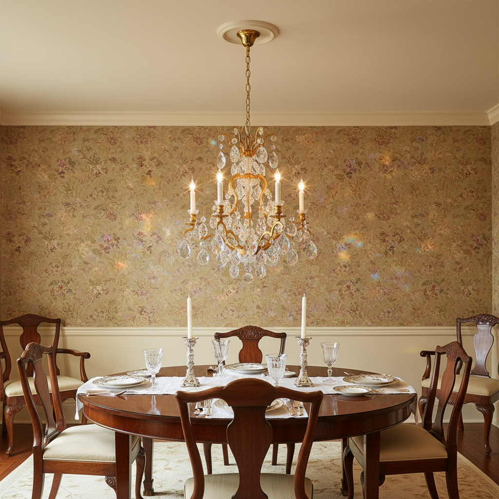 Luster Gaze Grandeur Frame Chandelier 23" - formal American dining room