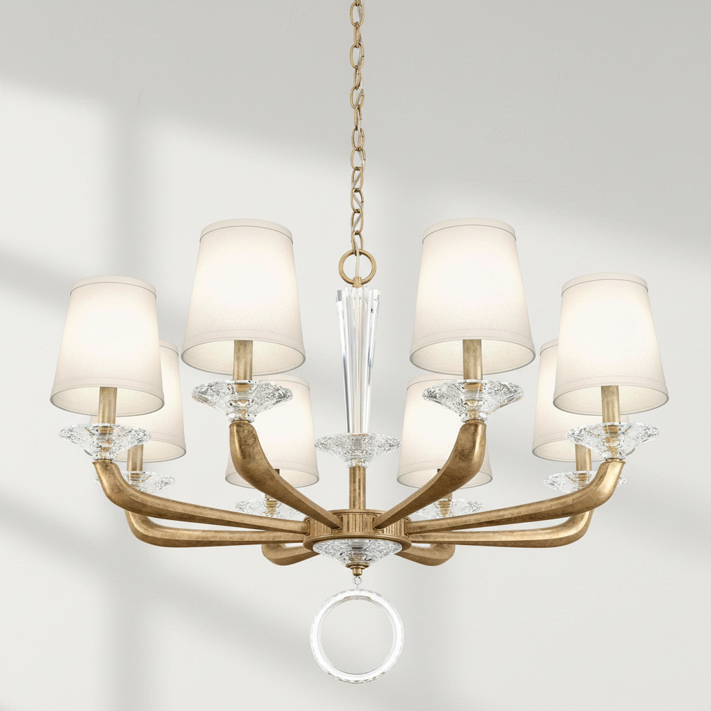 Luster Gaze Grand Lumina Cast Arm Chandelier - Background Shot
