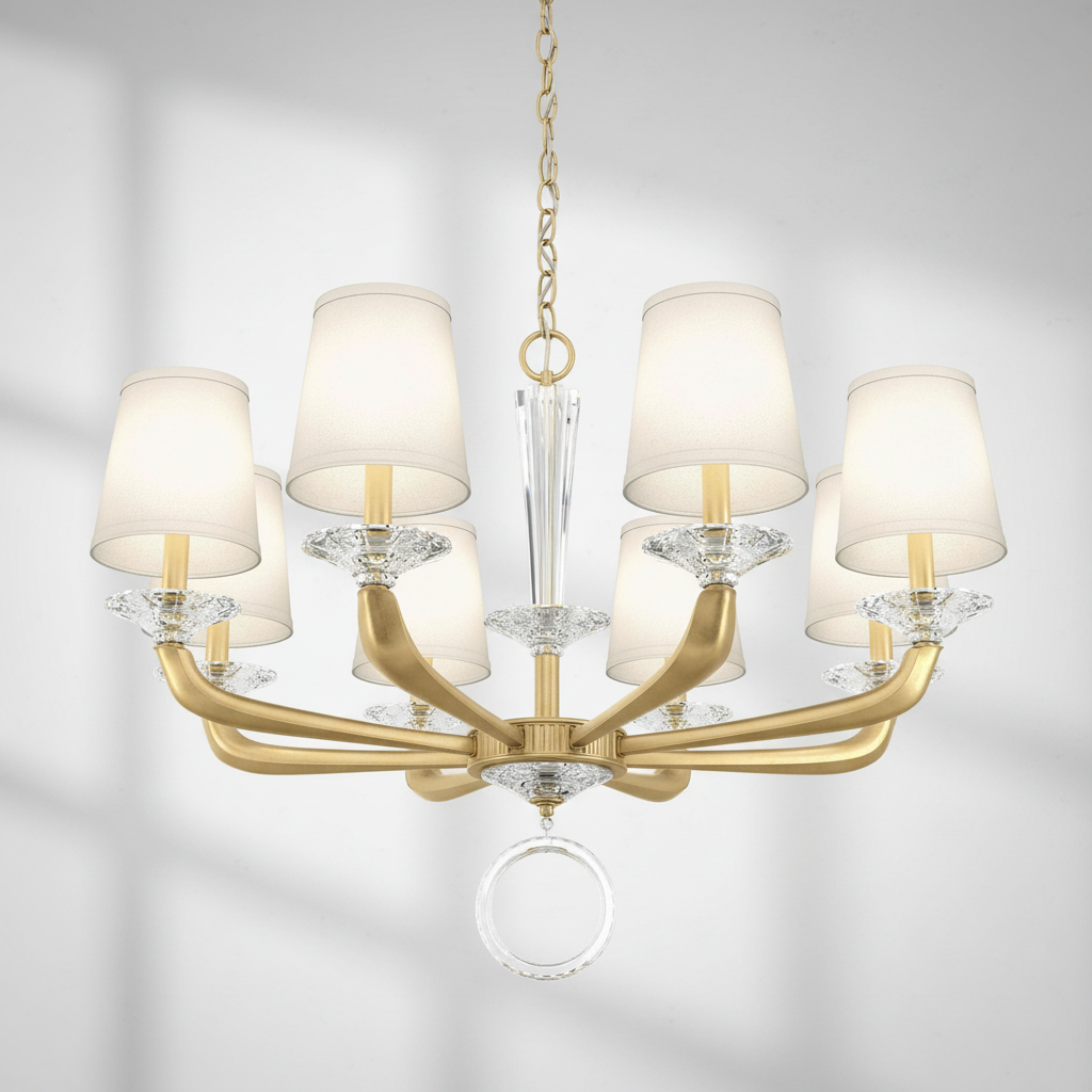 Luster Gaze Grand Lumina Cast Arm Chandelier - Background Shot
