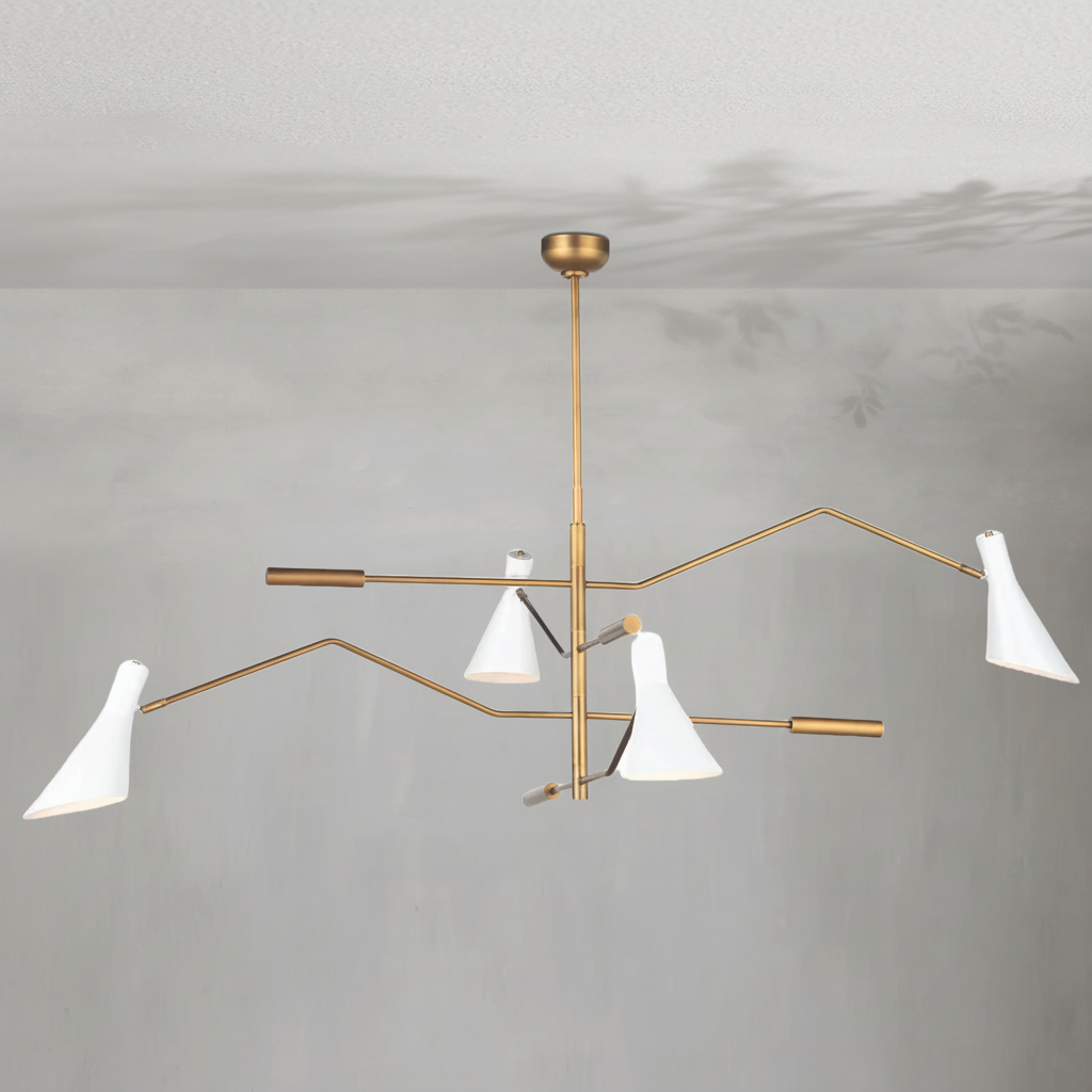 Luster Gaze Sculptural Beam Modern Chandelier - Background Shot