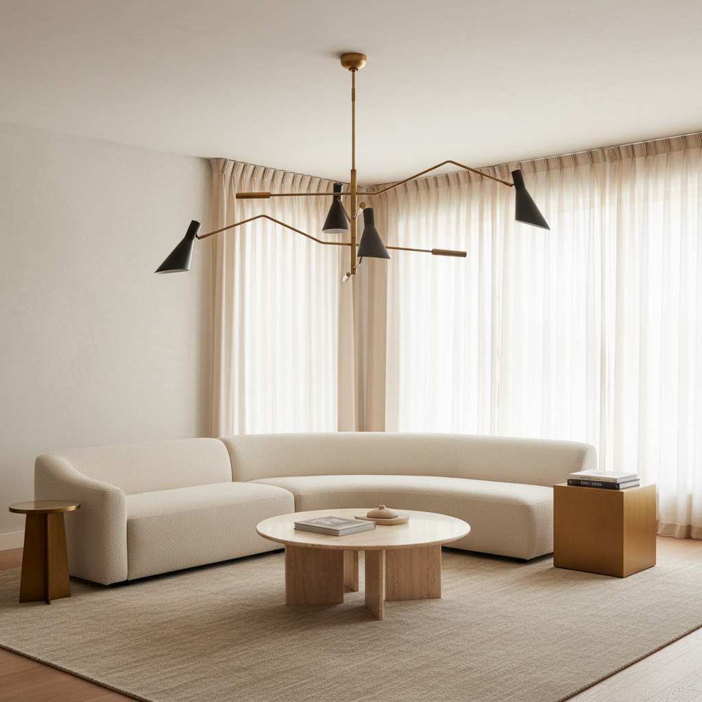 Luster Gaze Sculptural Beam Modern Chandelier - sophisticated American living room