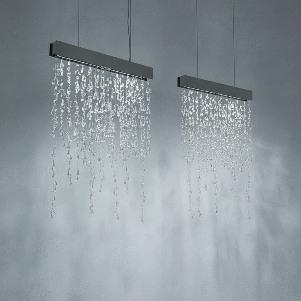 Luster Gaze Radiant Cascade Tassel Chandelier - Background Shot