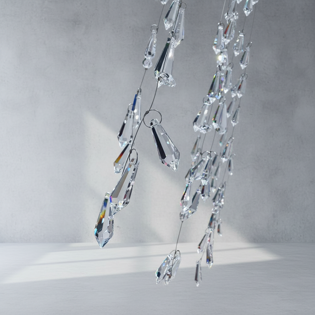 Luster Gaze Radiant Cascade Tassel Chandelier - Background Shot