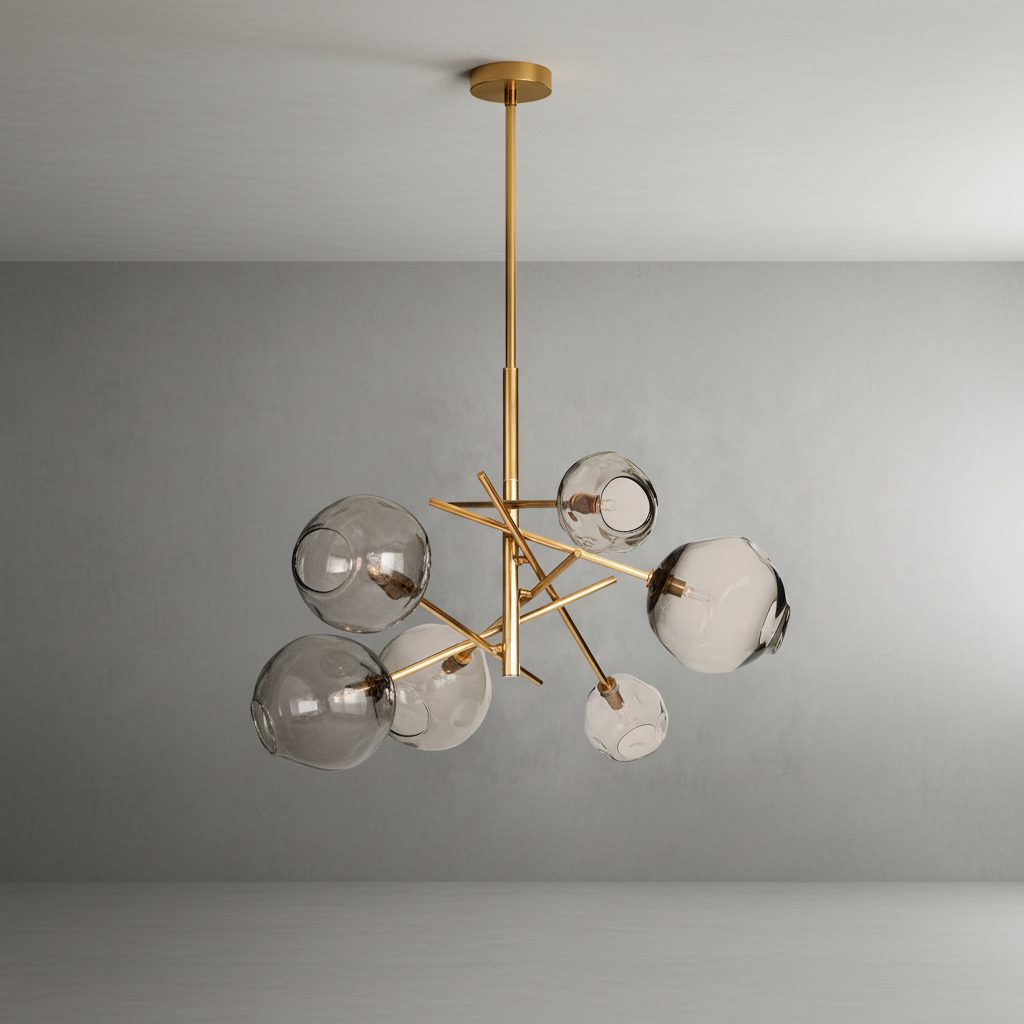 Luster Gaze Molten Glass Sculptural Chandelier - Background Shot