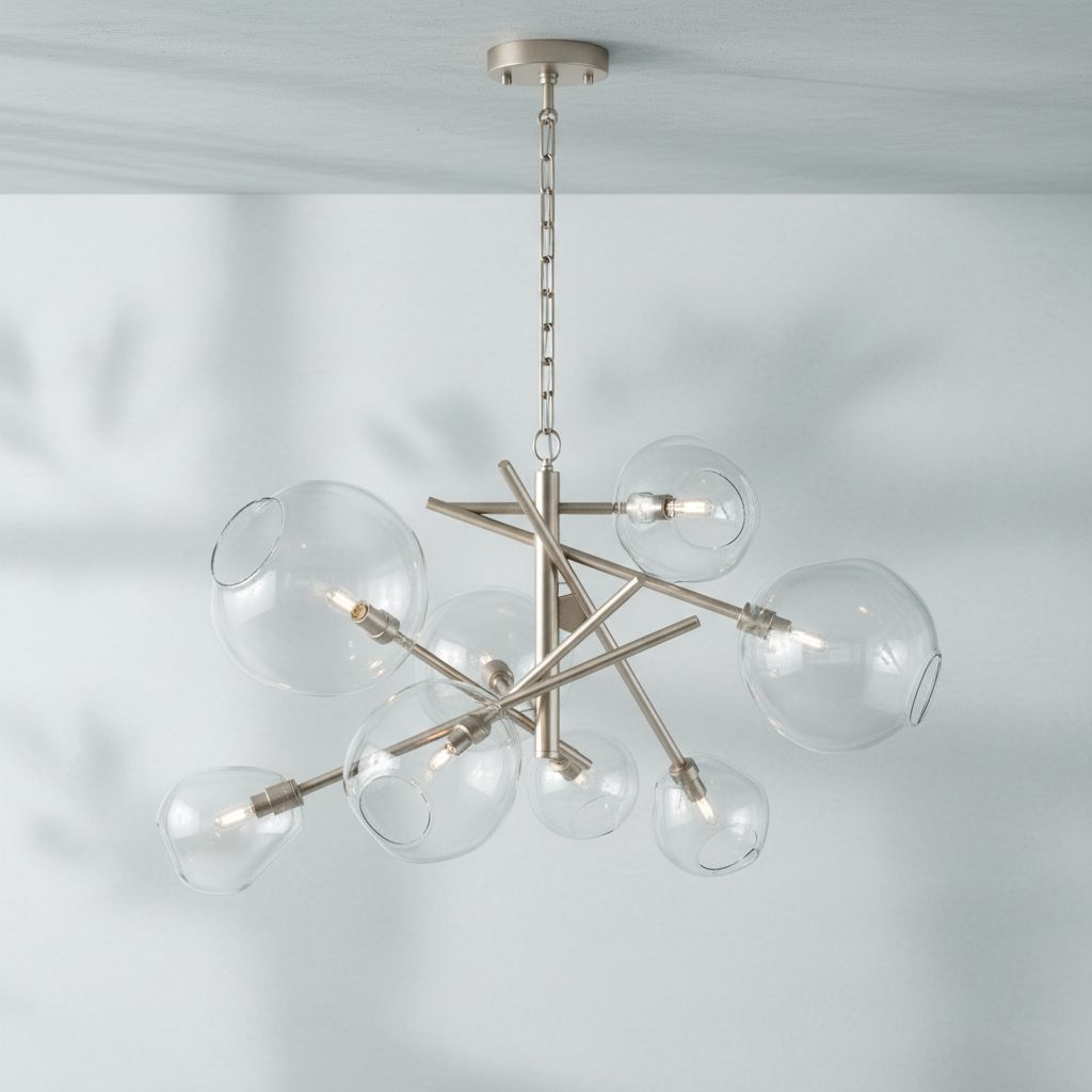 Luster Gaze Molten Glass Sculptural Chandelier - Background Shot
