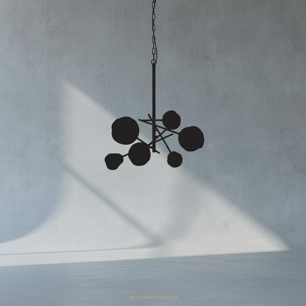 Luster Gaze Molten Glass Sculptural Chandelier - Background Shot